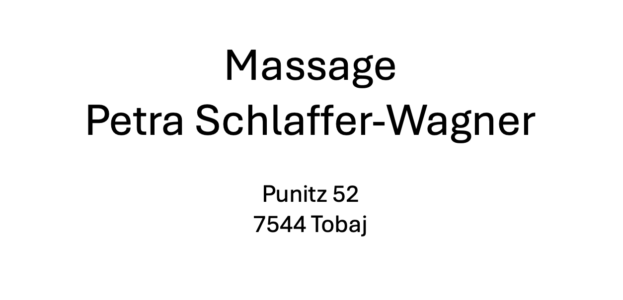 Massage Petra Schlaffer-Wagner
